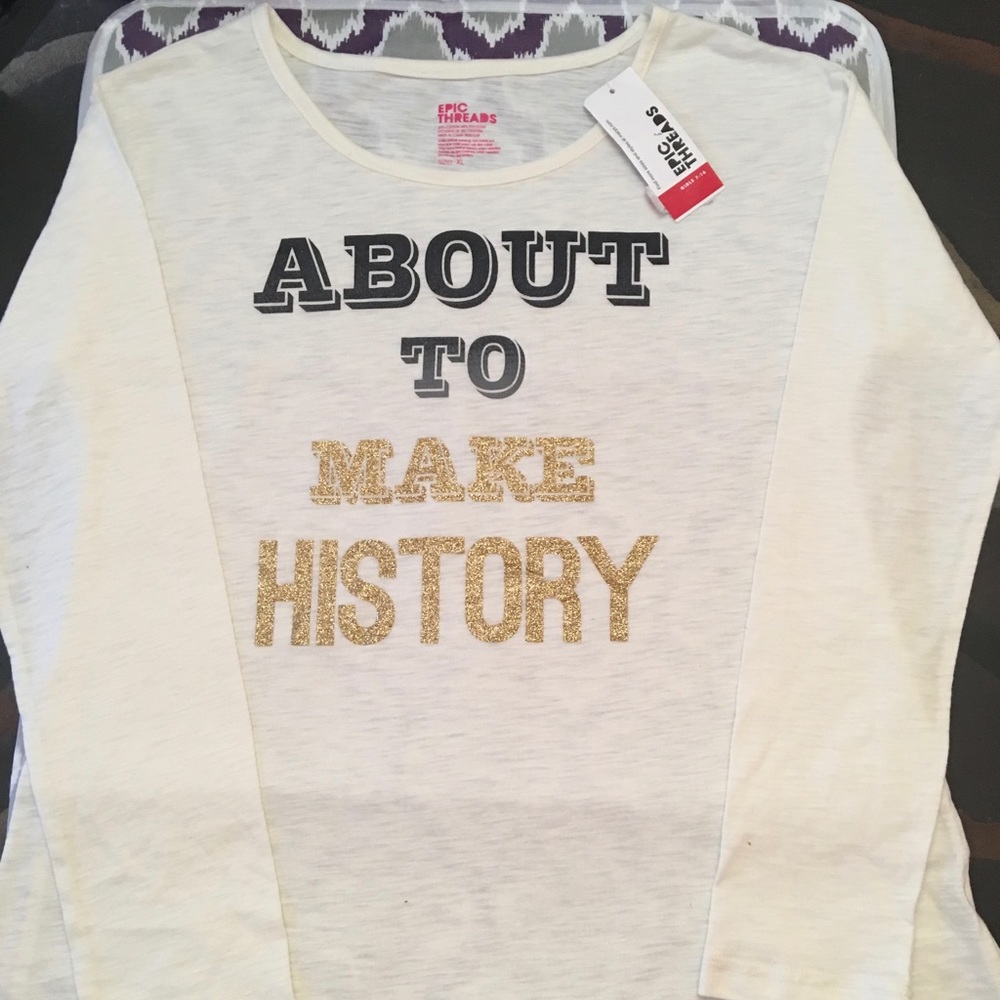 Girls Long Sleeve Tee “About to make history”